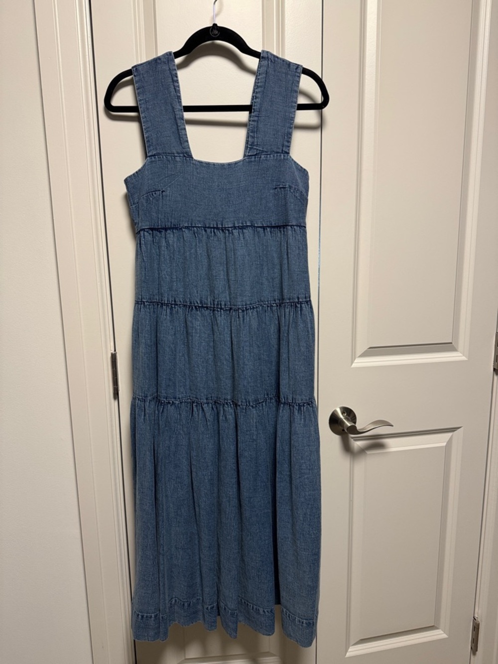 Anthropologie Blue Denim Maxi Dress XS